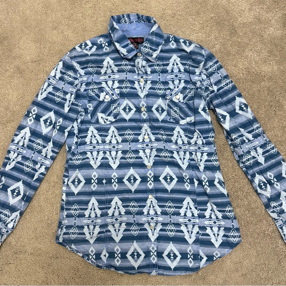 Women’s Blue Patterned Shirt
